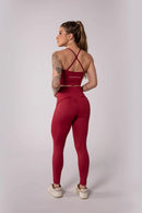 Legging Pants with Butt Cutouts (Wine)