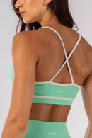 Top with Contrasting Straps and Plating (Mint Green)