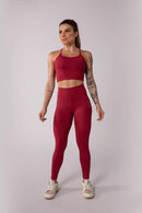 Legging Pants with Butt Cutouts (Wine)