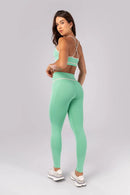 Legging Pants with Pockets and Flat Waistband (Mint Green)