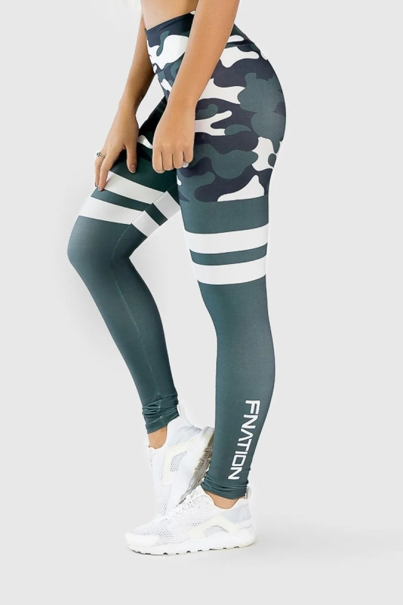 Camo Green Digital Print Fitness Leggings